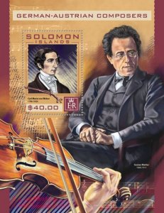 SOLOMON IS. - 2016 - German-Austrian Composers-Perf Souv Sheet-Mint Never Hinged