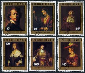 Niger C299-C304,CTO.Michel 730-735. Rembrandt Portraits,1981.