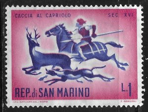 San Marino #477 1L Hunting Scenes - Hunting Roebuck ~ MNH NG