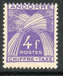 Andorra,  French # J36, Mint Never Hinge.