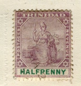 TRINIDAD; 1890s early classic QV Britannia issue used 1/2d. value