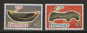 Faroe Islands Scott catalog # 191-192 Mint NH