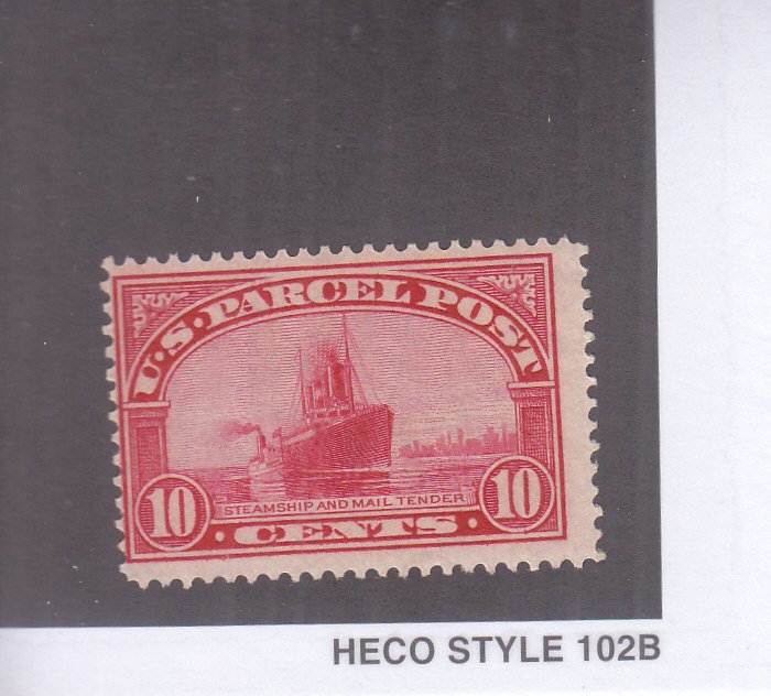 10c Steamer & Mal Tender, Sc #Q6, MH No Gum (38479)