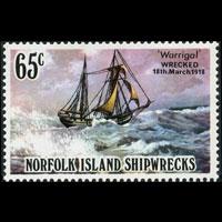 NORFOLK IS. 1982 - Scott# 298 Shipwrecks 65c NH