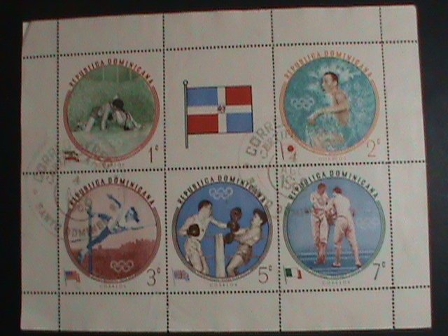 DOMINICA STAMP:1960 SC#525-9:17TH OLYMPIC GAMES ROME  STAMPS USED S/S SHEET
