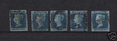 Great Britain #4 (SG #14c) Five Used Examples