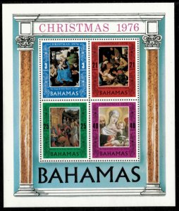 Bahamas 1976 - Christmas Art - Souvenir Stamp Sheet - Scott #397A - MNH