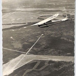 NETHERLANDS Aviation Postcard GLIDER CENTRE De Thermiekbel 1959 Real Photo PG24