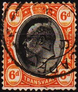 Transvaal. 1902 6d S.G.266a Fine Used