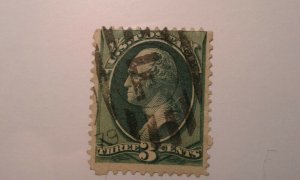 US #158/184 used fancy cancel  F in circle combined shipping e2010 11719