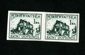 Croatia Stamps # RA3 XF Imperf Pair OG H