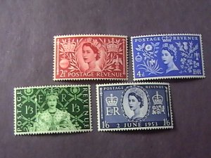 GREAT BRITAIN # 313-316--MINT/NEVER HINGED---COMPLETE SET------1953