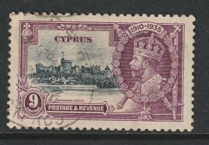 Cyprus a good/fine used 9pi from the 1935 jubilee set