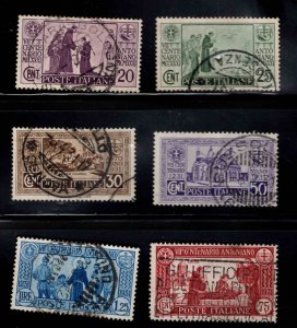 ITALY Scott 258-263 Used  1931 Saint Anthony of Padua short set 6/7