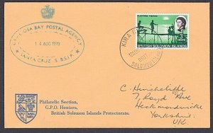 SOLOMON IS 1970 cover GRACIOSA BAY POSTAL AGENCY........................... R441