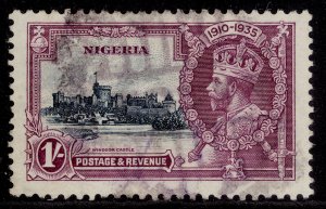 NIGERIA GV SG33, 1s slate & purple, USED. Cat £48.