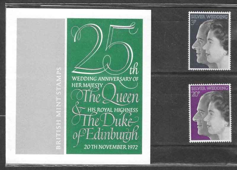 1972 25th wedding anniv of queen  Presentation pack UNMOUNTED MINT