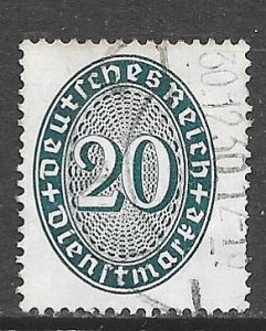 Germany O75: 20pf Value in an oval, used, F-VF