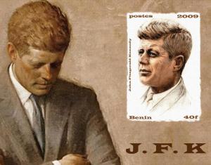 BENIN SHEET IMPERF JFK KENNEDY PRESIDENTS 40F