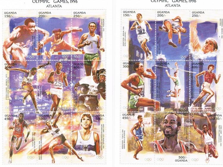 Uganda 1477-78 2 Sheets Olympic Winners MNH (ML0267)