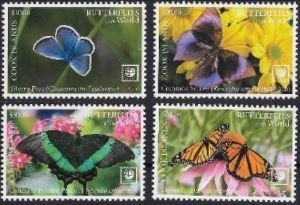 2020/01 - COOK - BUTTERFLIES II              4V  complet set    MNH ** T