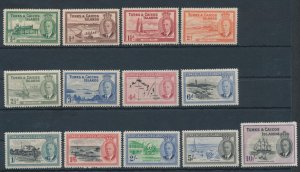 1950 TURKS AND CAICOS, n. 221/233 - 13 values - MLH*