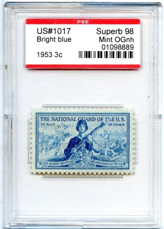 US SCOTT #1017 MINT-SUPERB-OG-NH GRADED 98 PSE ENCAPSULATED SMQ $55 (7/31/24 GP)