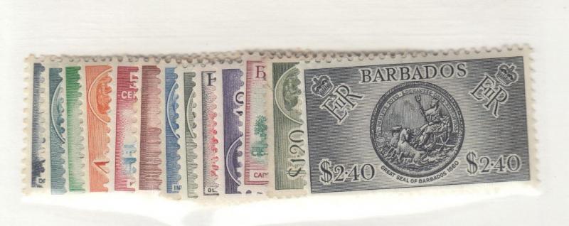 BARBADOS # 235-247 VF-MLH VARIOUS ISSUES CAT VALUE $72.50