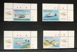 St. Lucia 1178-81 MNH w/ Labels SCV $9.75