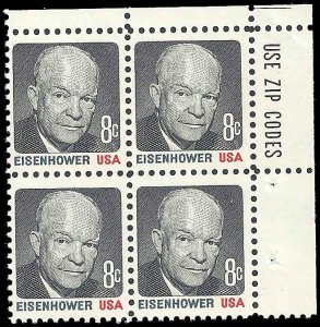 US - #1394 - MNH ZIP Block - SCV-1.00