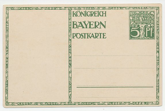 Postal stationery Bayern 1911 Prince Luitpold