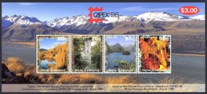 New Zealand Sc# 1353a MNH Souvenir Sheet 1996 Seashore