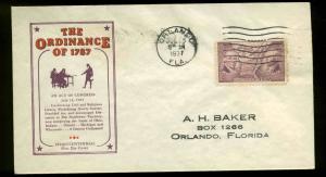 795 NORTHWEST TERRITORY FDC UNOFFICIAL CITY ORLANDO, FL  PLANTY P35 IOOR CACHET