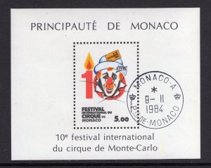 Monaco   #1446  cancelled  1984  sheet  circus festival
