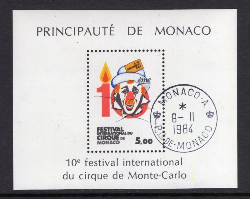 Monaco   #1446  cancelled  1984  sheet  circus festival