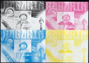 Mali 2011 YURI GAGARIN 50th.Anniversary/Space S/S 4 Color Proofs + 1 Original