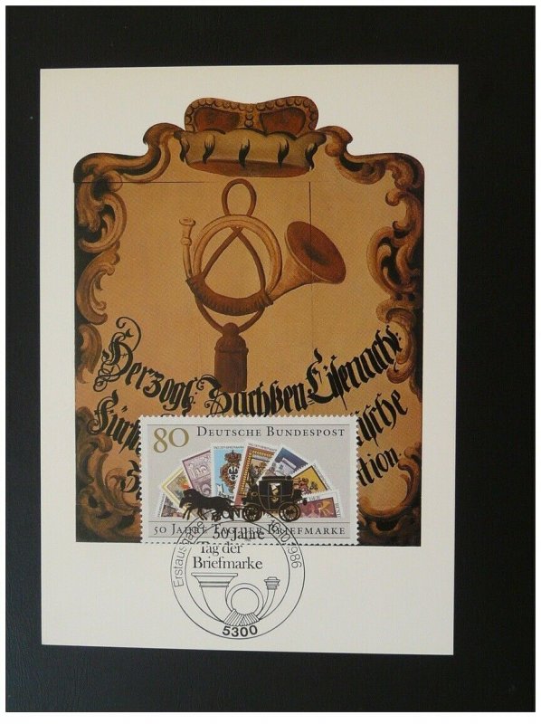 postal history Post Office sign Sachsen Europa maximum card Germany ref 403-06