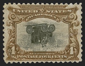 MOMEN: US STAMPS #296a INVERTED CENTER UNUSED PSE CERT LOT #97013*