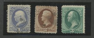 United States #156-158 Used Single