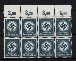 Germany 1942 4pf Swastika MNH Official block WS36870