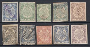 Cuba Jones CG2/CG15, 1888-94 General Revenue fiscals, 10 different, sound