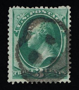 GENUINE SCOTT #158 PF CERT SCARCE CONTEMPORARY MASK OR FACE FANCY CORK CANCEL 