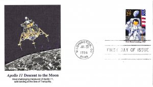 1994 FDC, #2841a, 29c First Moon Landing, Fleetwood
