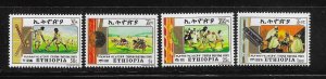 Ethiopia 1984 Traditional Sports Sc 1106-1109 MNH A392