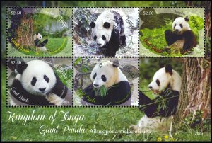 Tonga 2013 Pandas Scott #1225 Mint Never Hinged