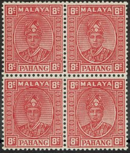 PAHANG 1935 SULTAN 8C MNH ** BLOCK