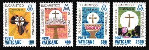 Vatican 43rd Intl Eucharistic Congress 4v 1985 MNH SC#761-764 SG#835-838