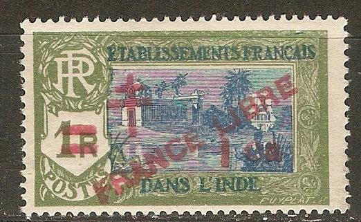 French India 198 Y&T 199 MNH VF 1943 SCV $4.50*