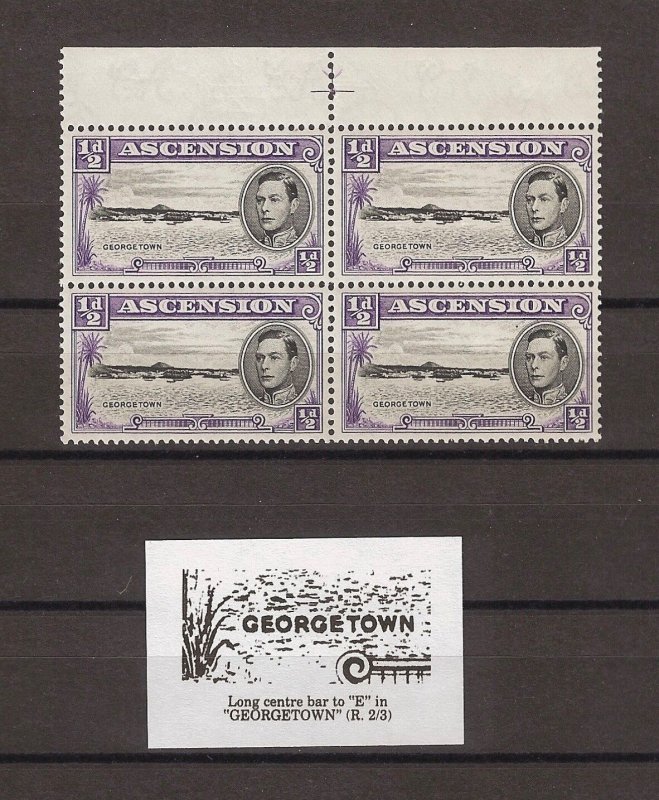 ASCENSION 1938/53 SG 38/38a MNH/MINT