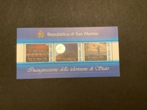 Republic of San Marino Historic Television Scenes  Stamp Sheet  R40890 